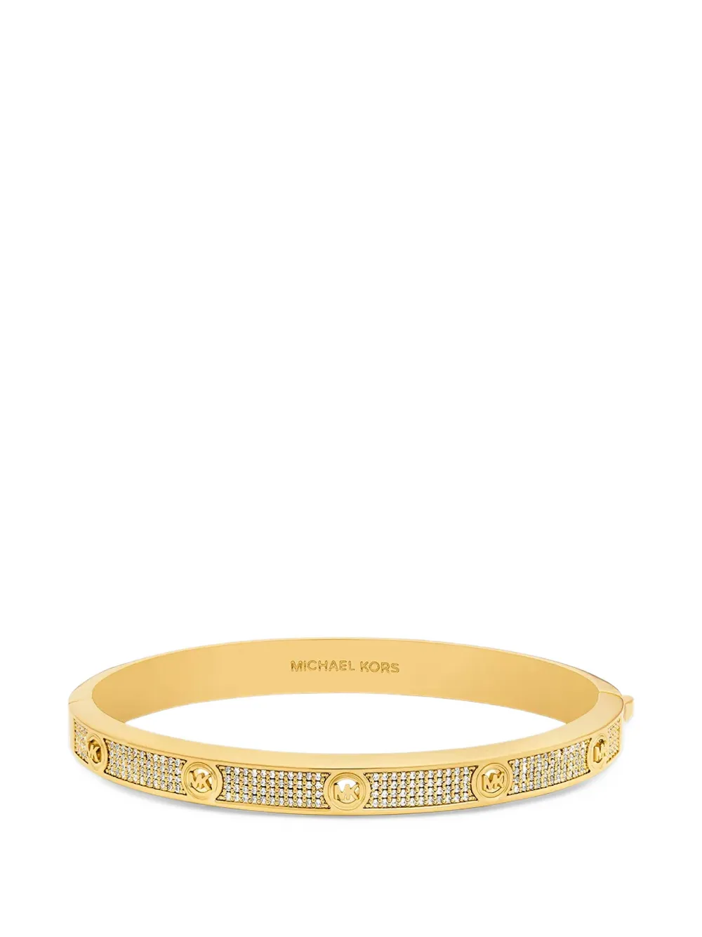 Michael Kors pavé logo stud bangle - Oro