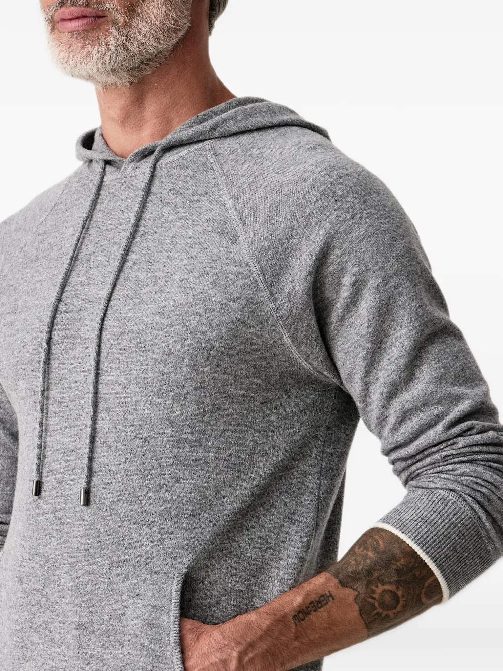 MC2 Saint Barth Hoodie met raglan mouwen en trekkoord Grijs