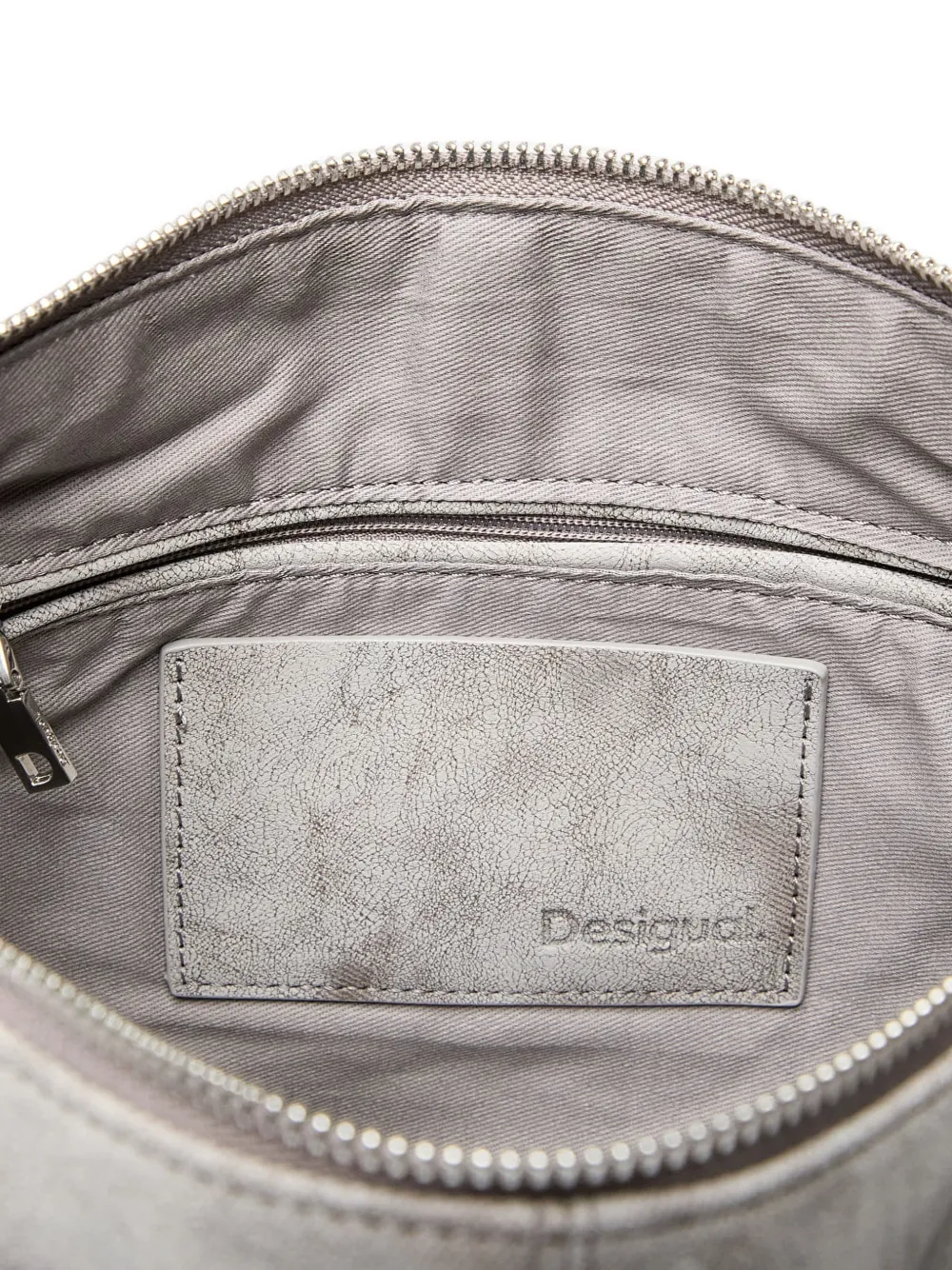 Desigual large bow-embellished lace-up clutch bag Grijs