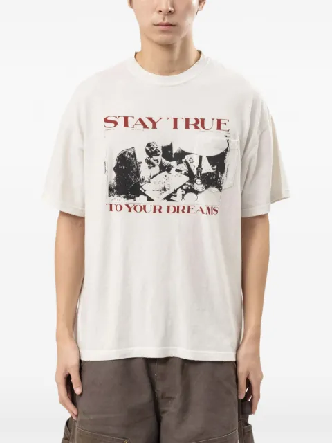 KAMIYA  graphic-print pocket T-shirt