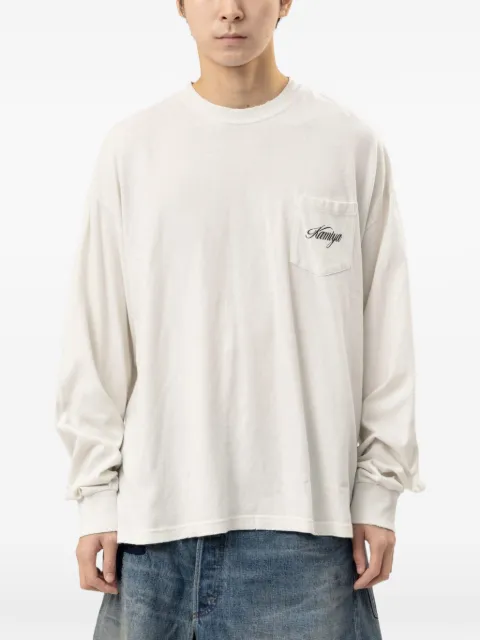 KAMIYA  Act Cool Panther logo-print long-sleeve T-shirt