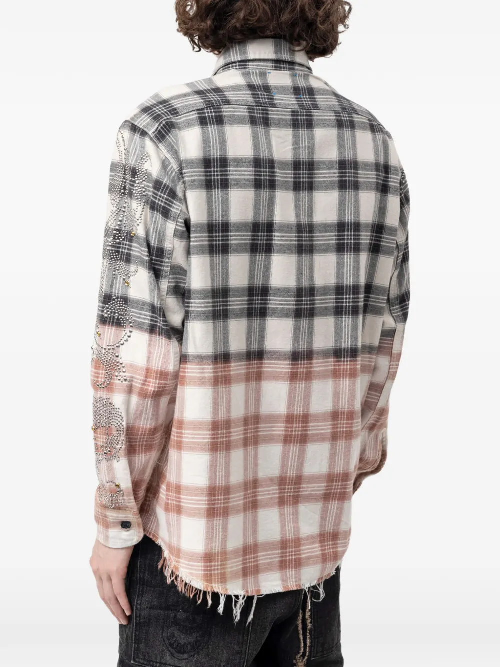 ERCOLE STUDIO crystal-embellished flannel shirt Wit