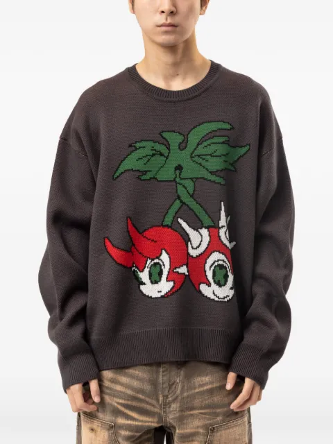 KAMIYA  Bakeneko jacquard-knit sweater