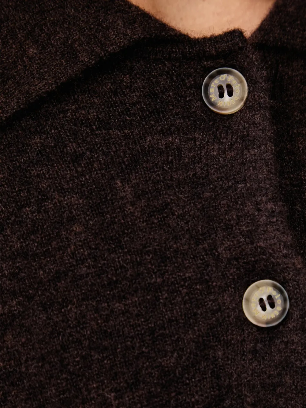 Marc O'Polo button-placket polo-collar mini dress Bruin