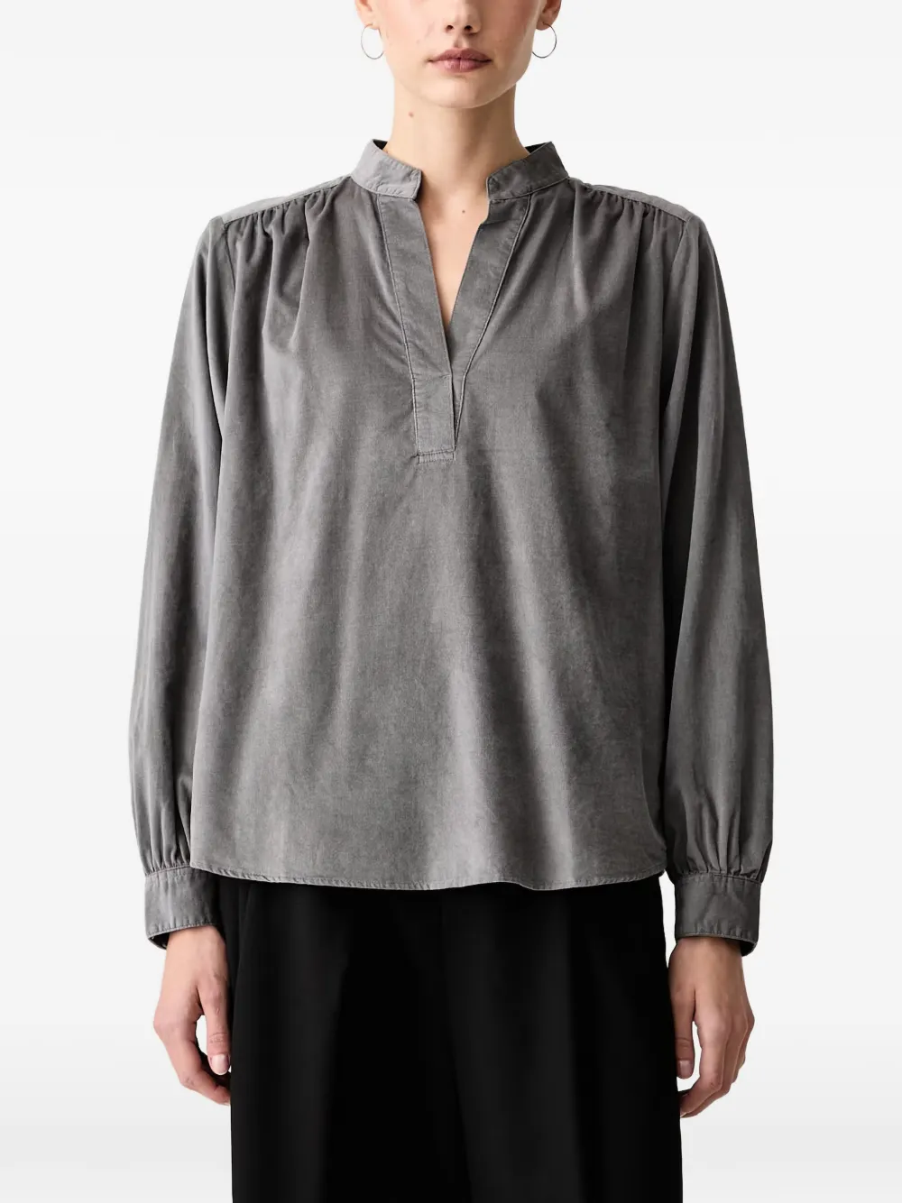 Marc O'Polo gathered-detail blouse - Grigio