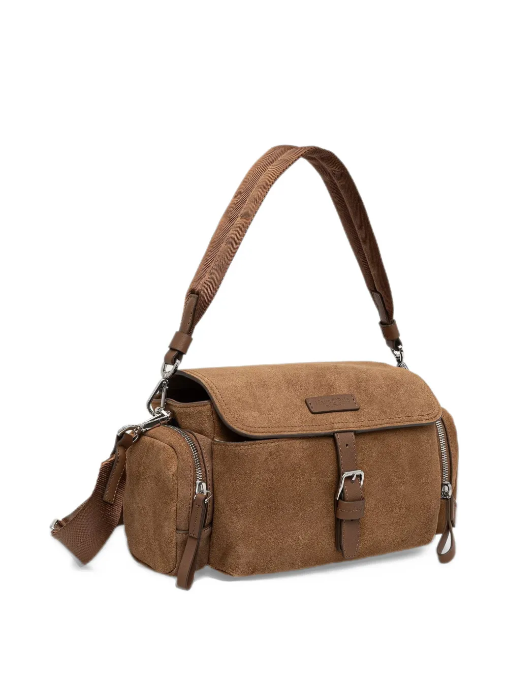 Marc O'Polo Carmen suede crossbody bag Bruin