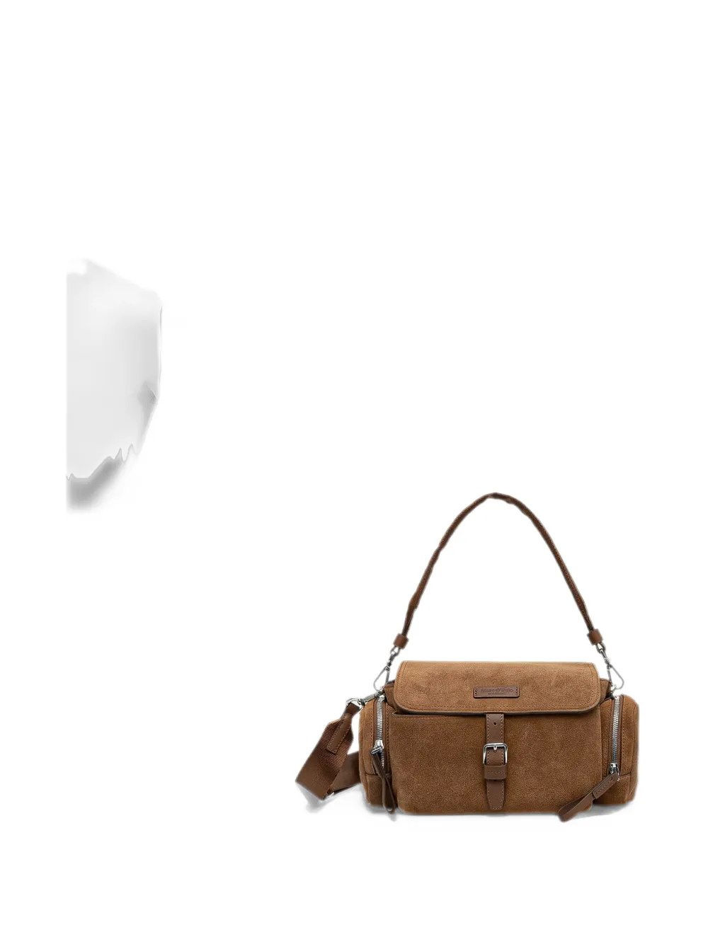 Marc O'Polo Carmen suede crossbody bag Bruin