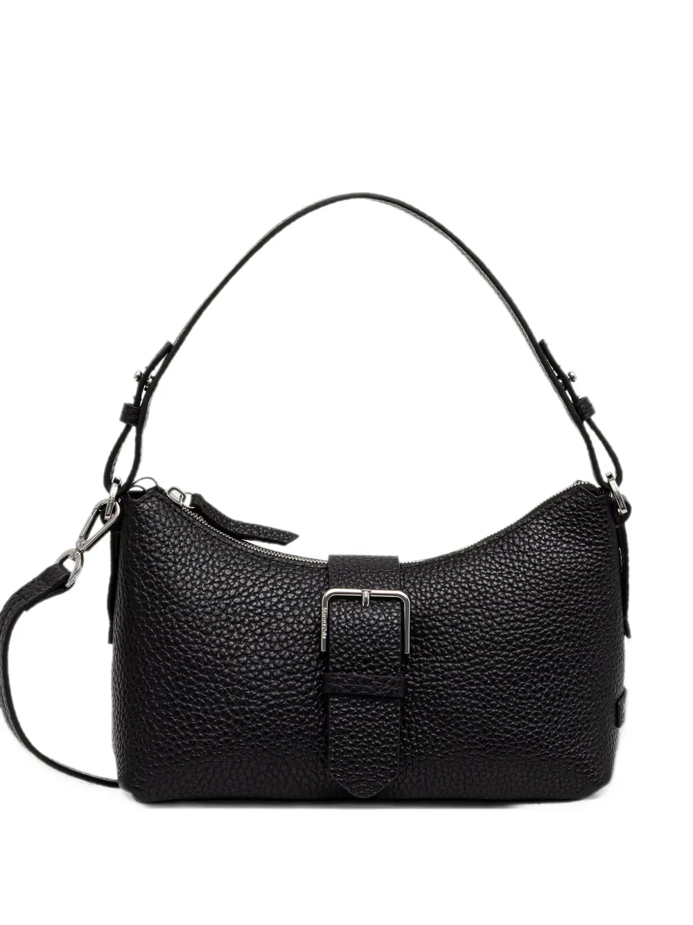 Marc O'Polo Medium Brinna pebbled leather buckle-detail shoulder bag - Nero