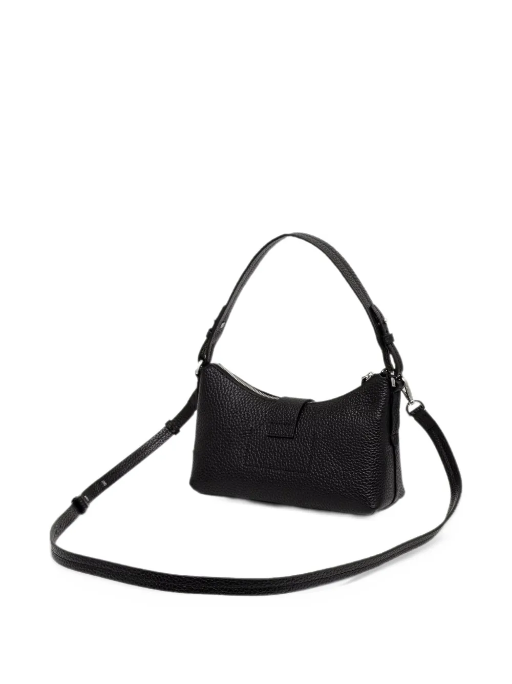 Marc O'Polo Medium Brinna pebbled leather buckle-detail shoulder bag Zwart