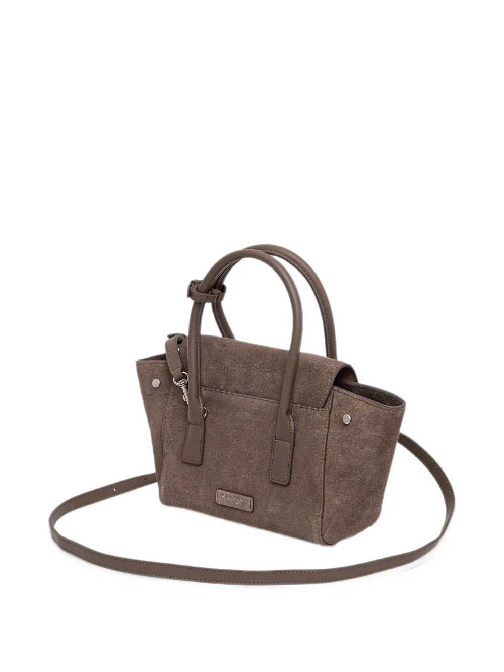 Marc O'Polo small Gitty bovine leather tote bag Bruin