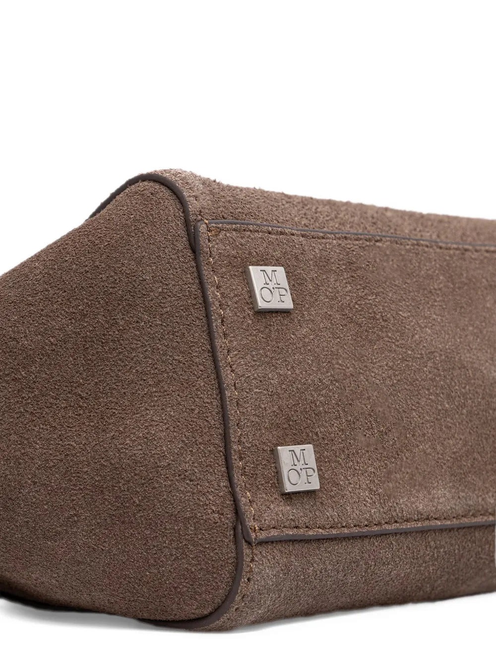 Marc O'Polo small Gitty bovine leather tote bag Bruin