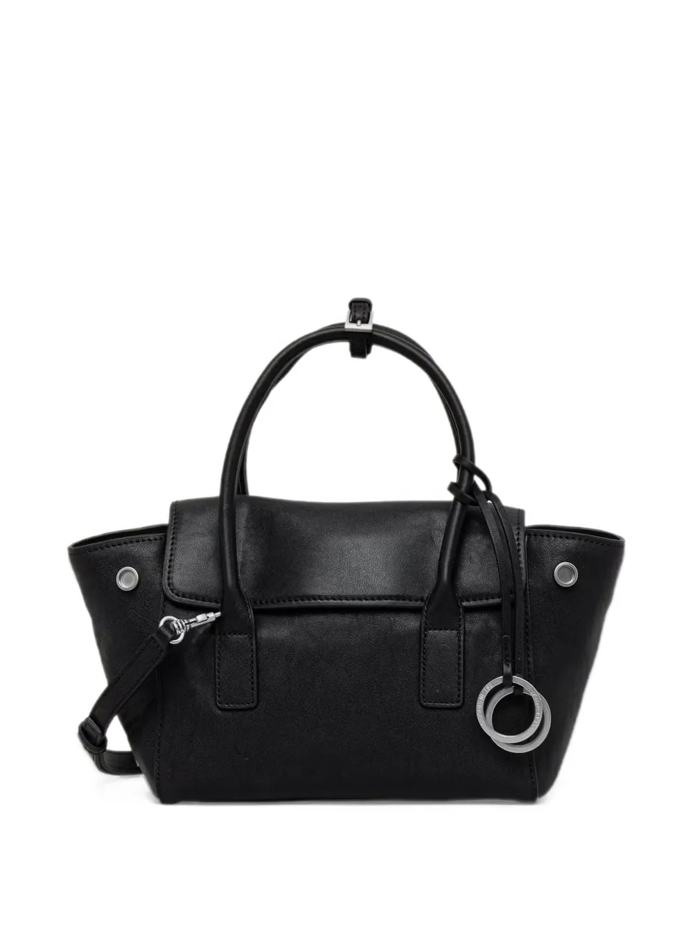 Marc O'Polo small Gitty leather tote bag Zwart