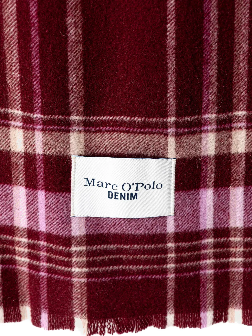 Marc O'Polo Geruite sjaal Rood