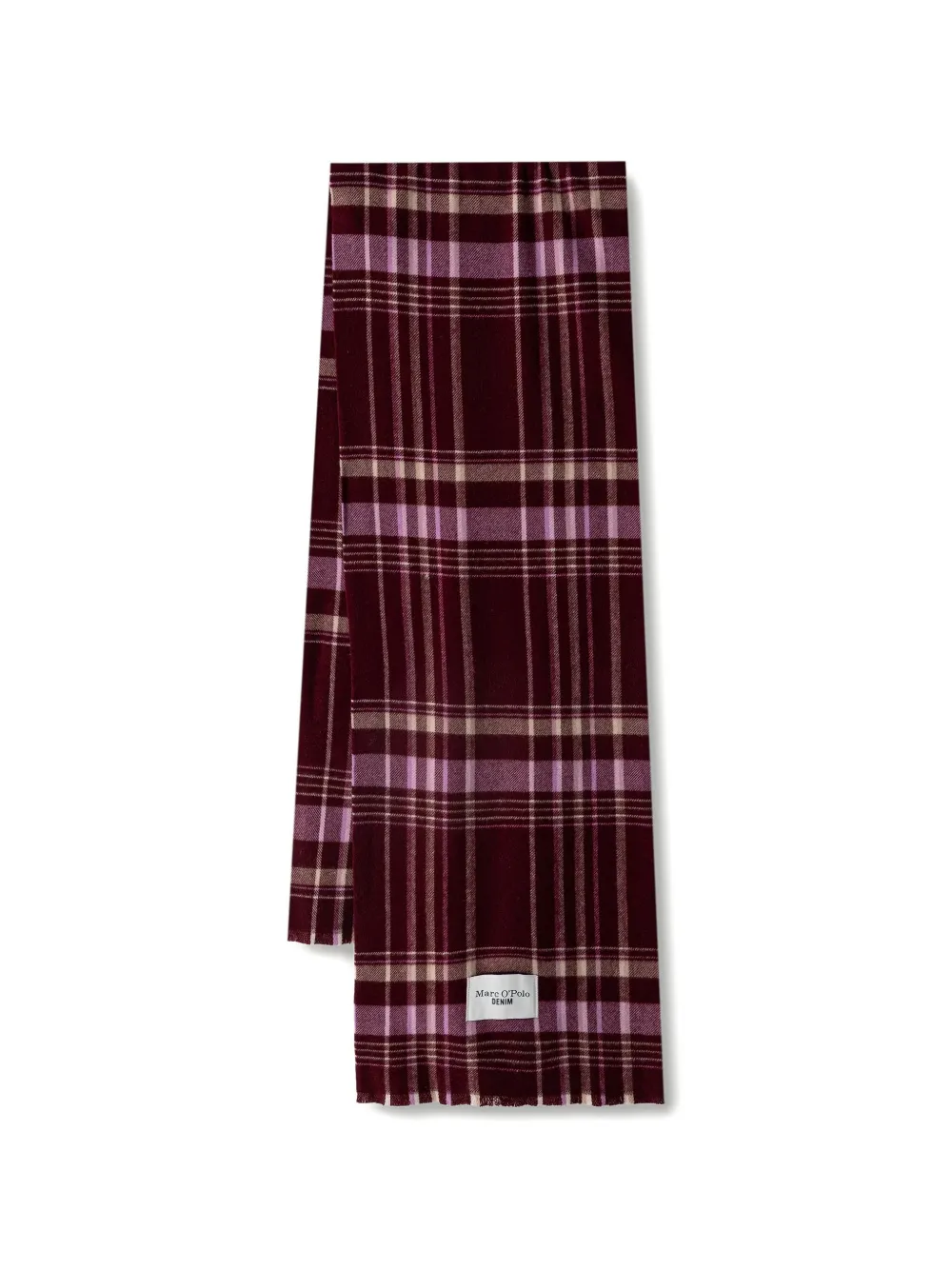 Marc O'Polo check-pattern scarf - Rosso
