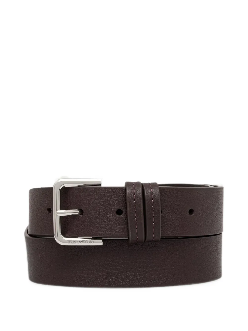 Marc O'polo Billis Buckle-fastening Grained-leather Belt In Brown