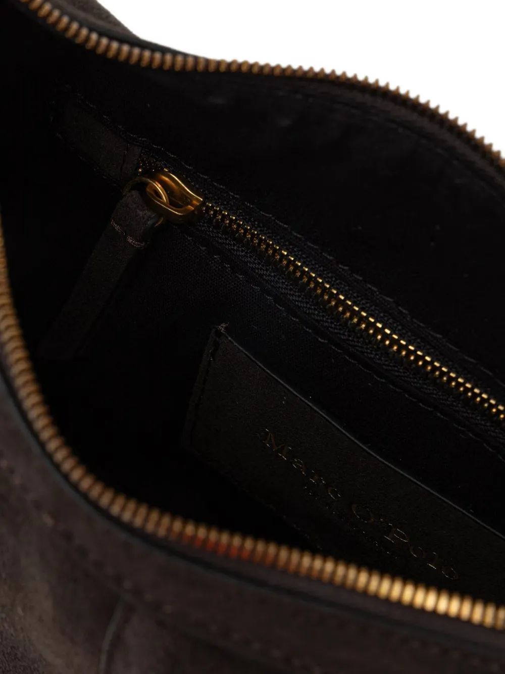Marc O'Polo Small Pernille suede cross-body bag Bruin