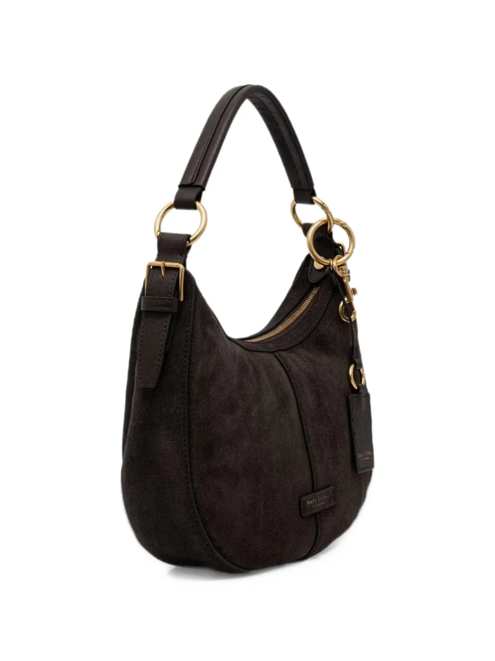 Marc O'Polo Small Pernille suede cross-body bag Bruin