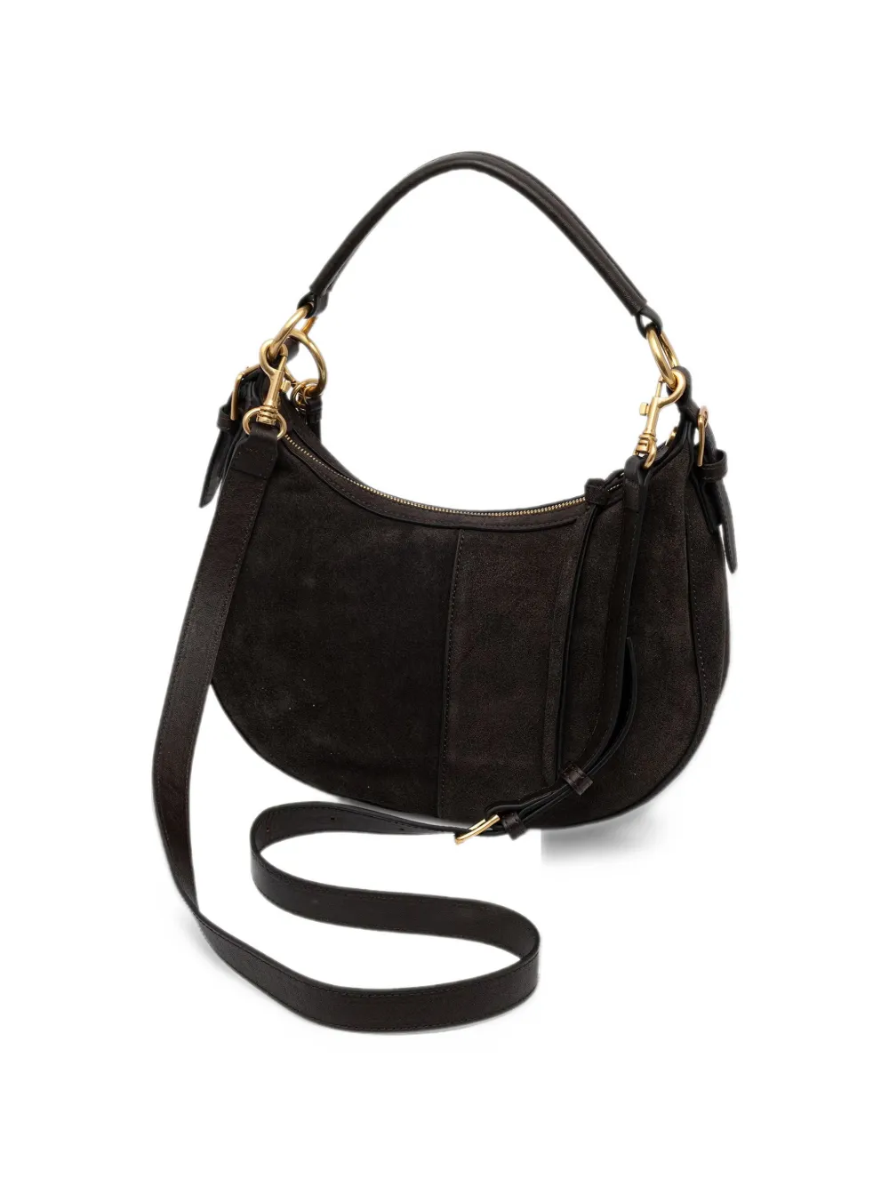 Marc O'Polo Small Pernille suede cross-body bag Bruin