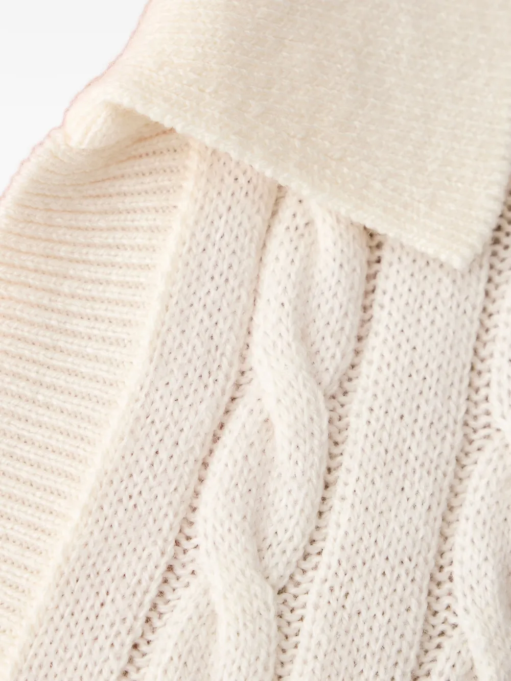 Marc O'Polo cable-knit polo sweater Beige