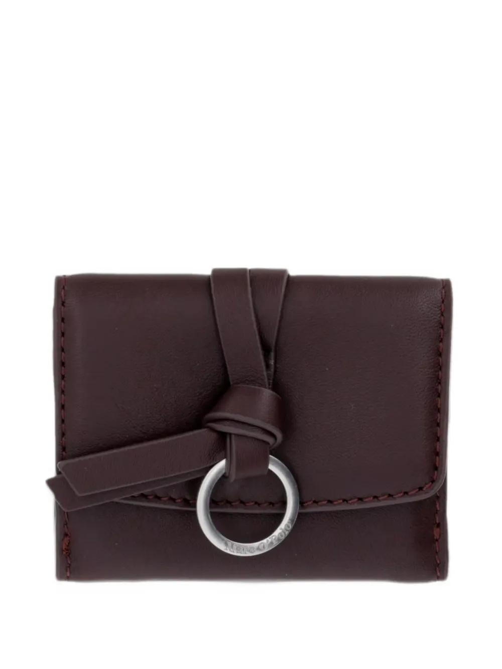 Marc O'Polo Leni knotted leather wallet - Rosso