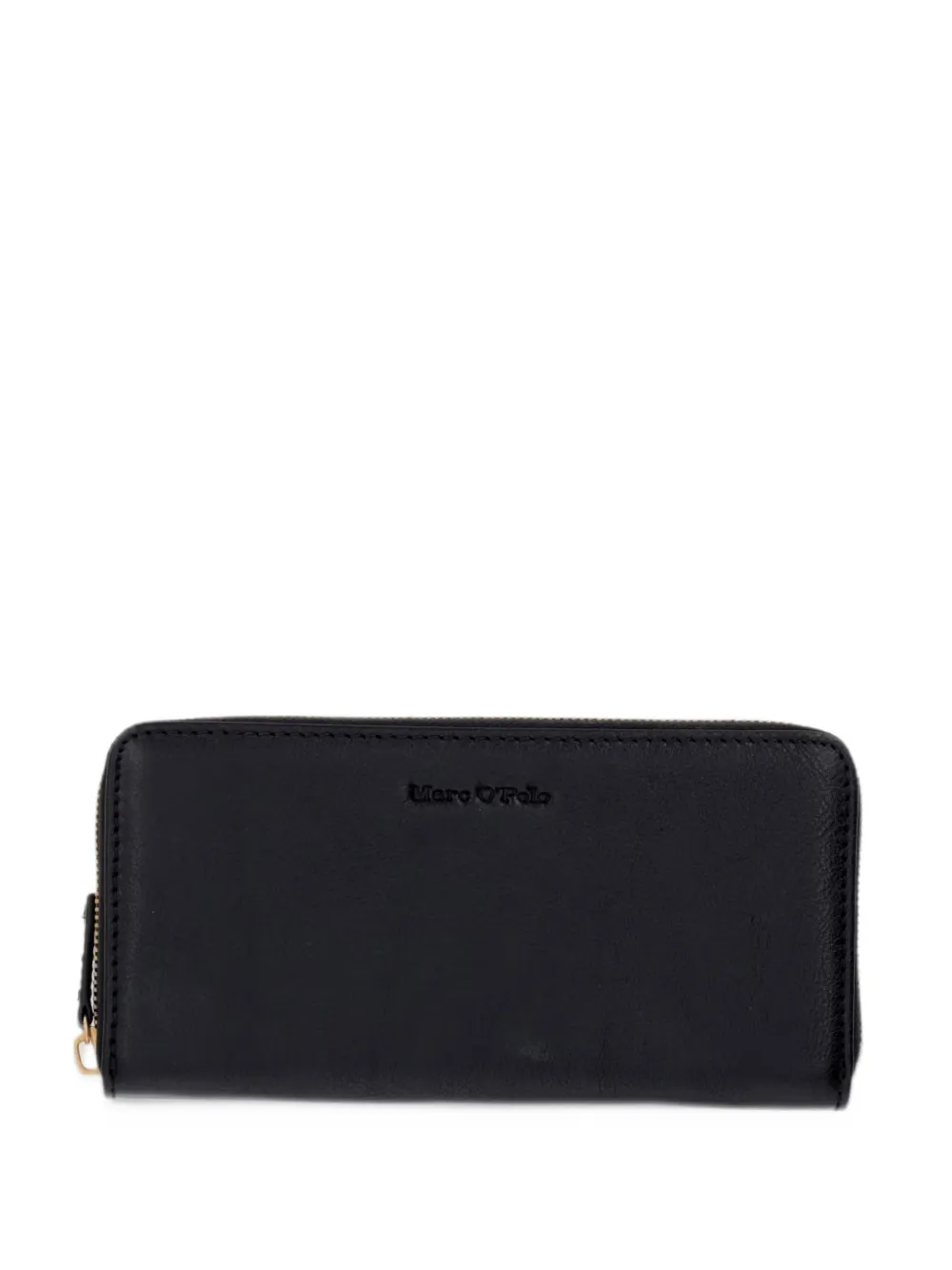 Marc O'Polo Finja logo-debossed zip-around wallet Zwart
