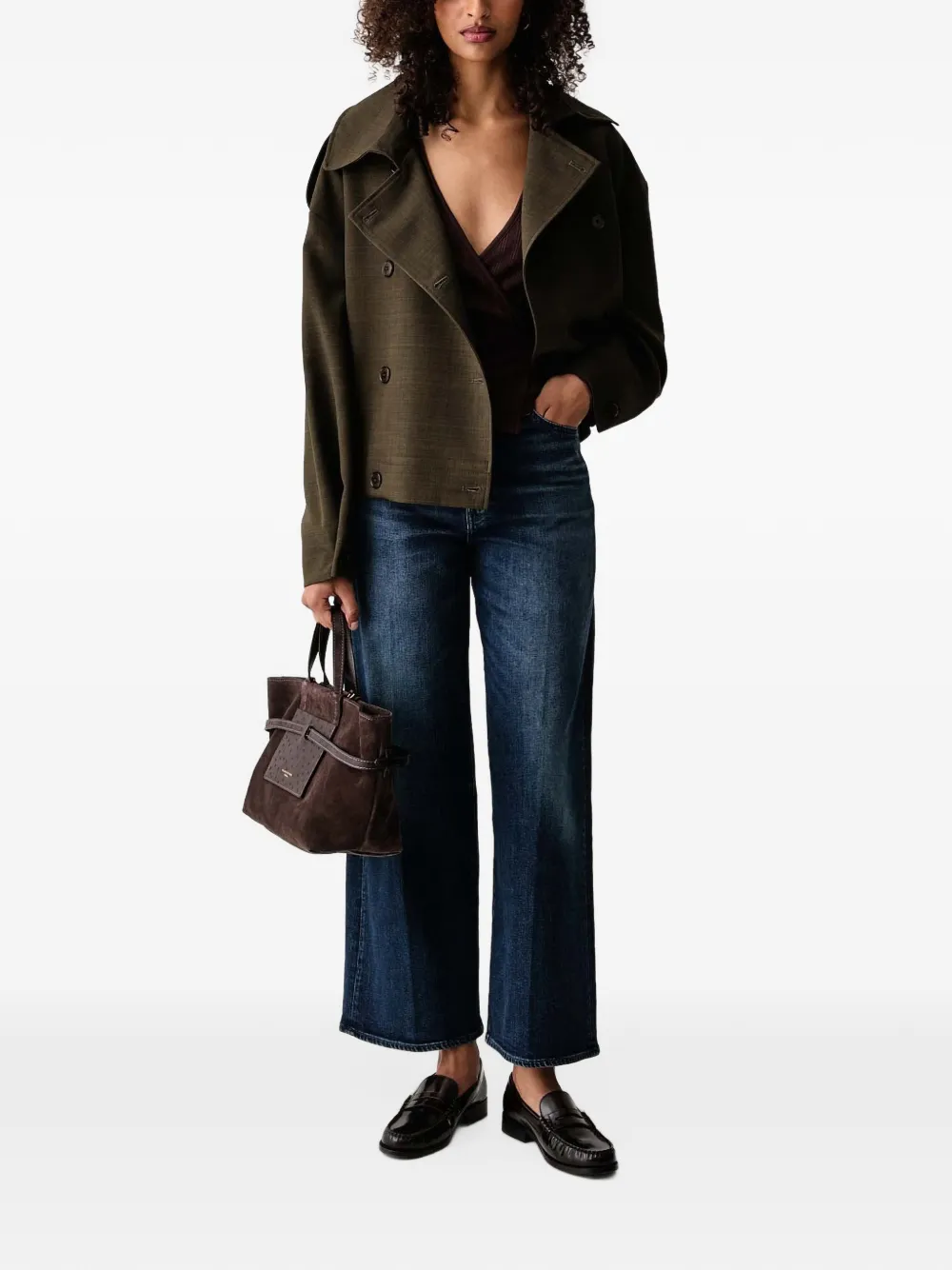 Marc O'Polo ribbed wrap sweater Bruin