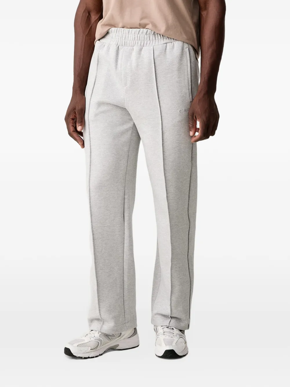 GUESS USA pintuck-detail track pants - Grigio