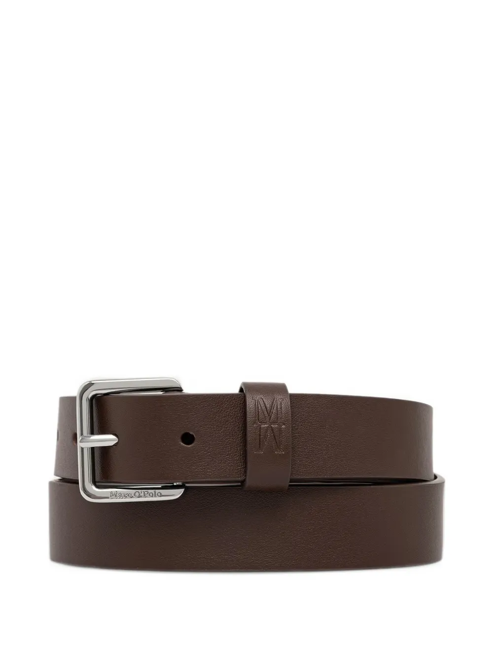 Marc O'Polo Junna logo-debossed leather belt - Marrone