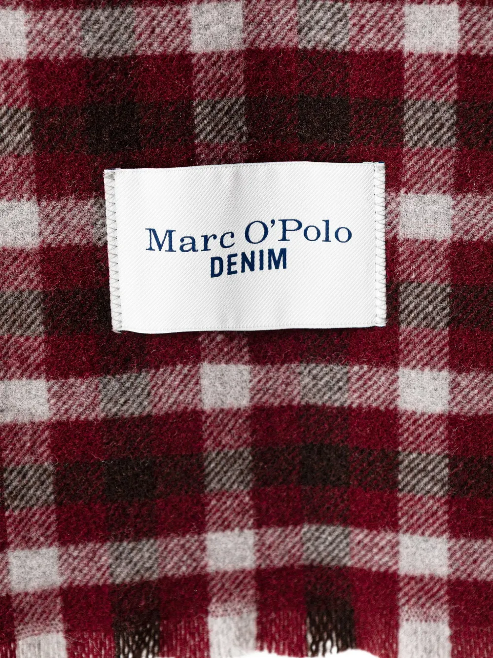 Marc O'Polo Geruite sjaal Rood