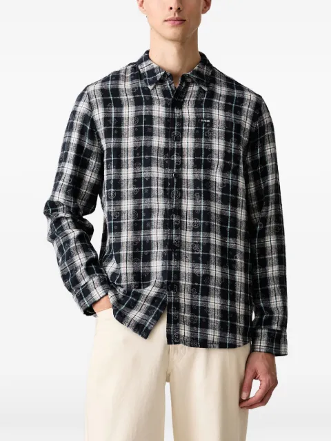 GUESS USA check-print logo-pattern shirt