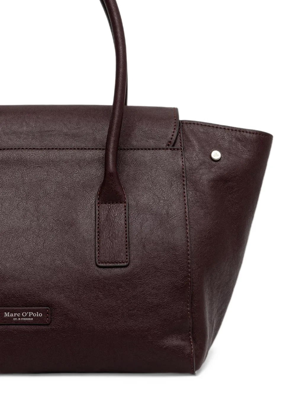 Marc O'Polo large Gaby leather flap-top tote bag Rood