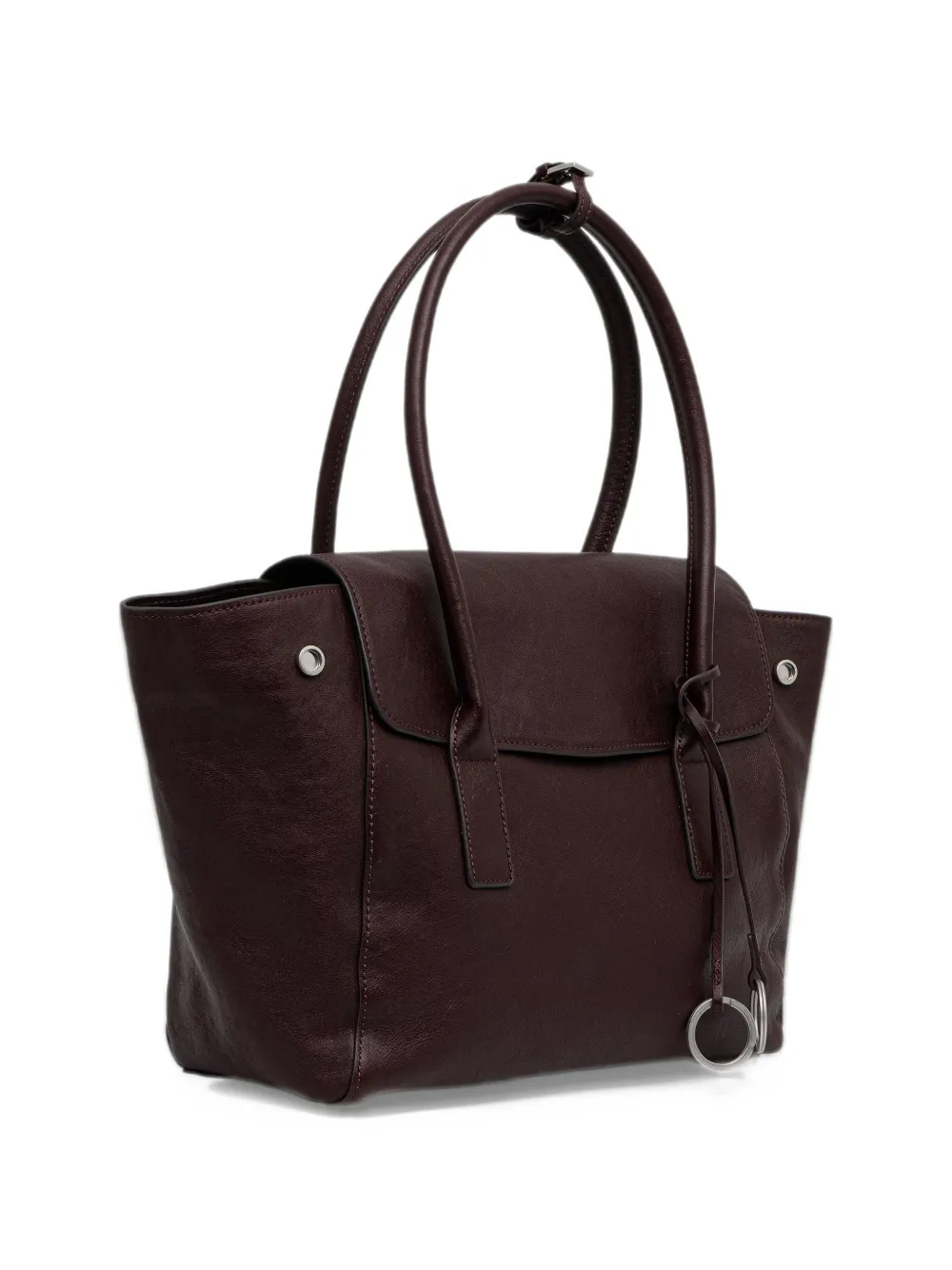 Marc O'Polo large Gaby leather flap-top tote bag Rood