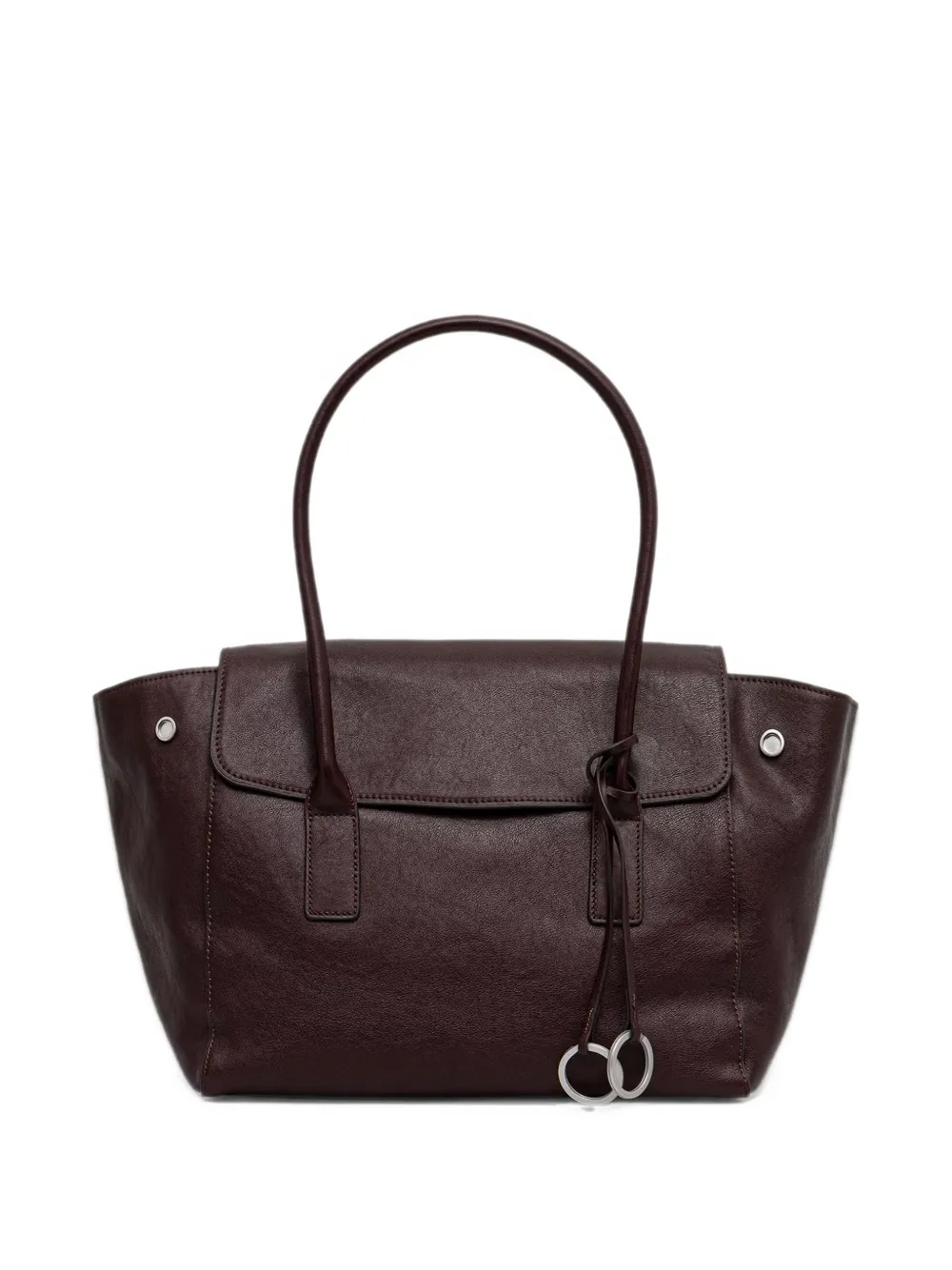 Marc O'Polo large Gaby leather flap-top tote bag Rood