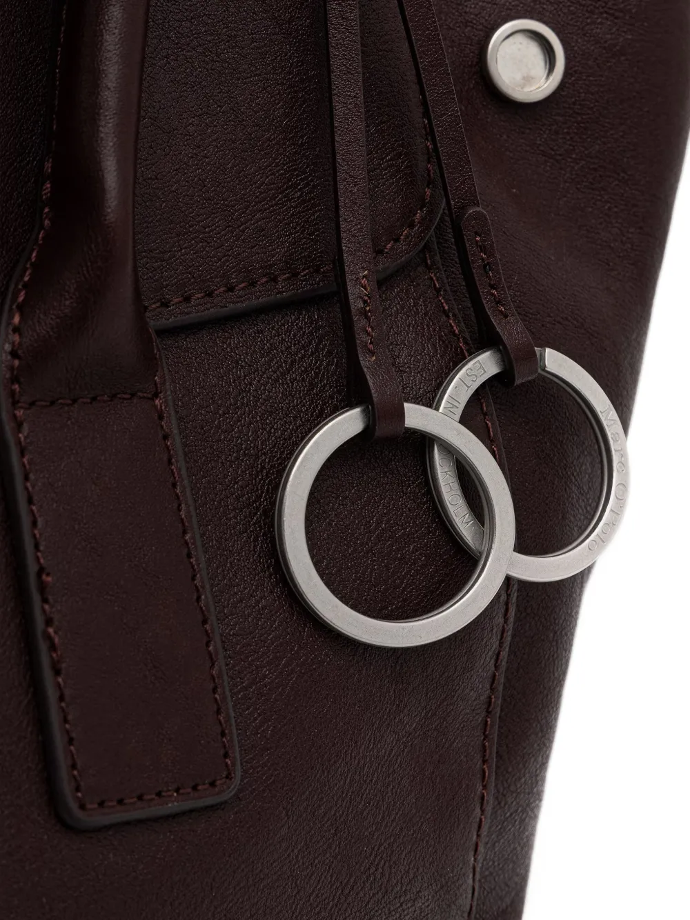 Marc O'Polo large Gaby leather flap-top tote bag Rood