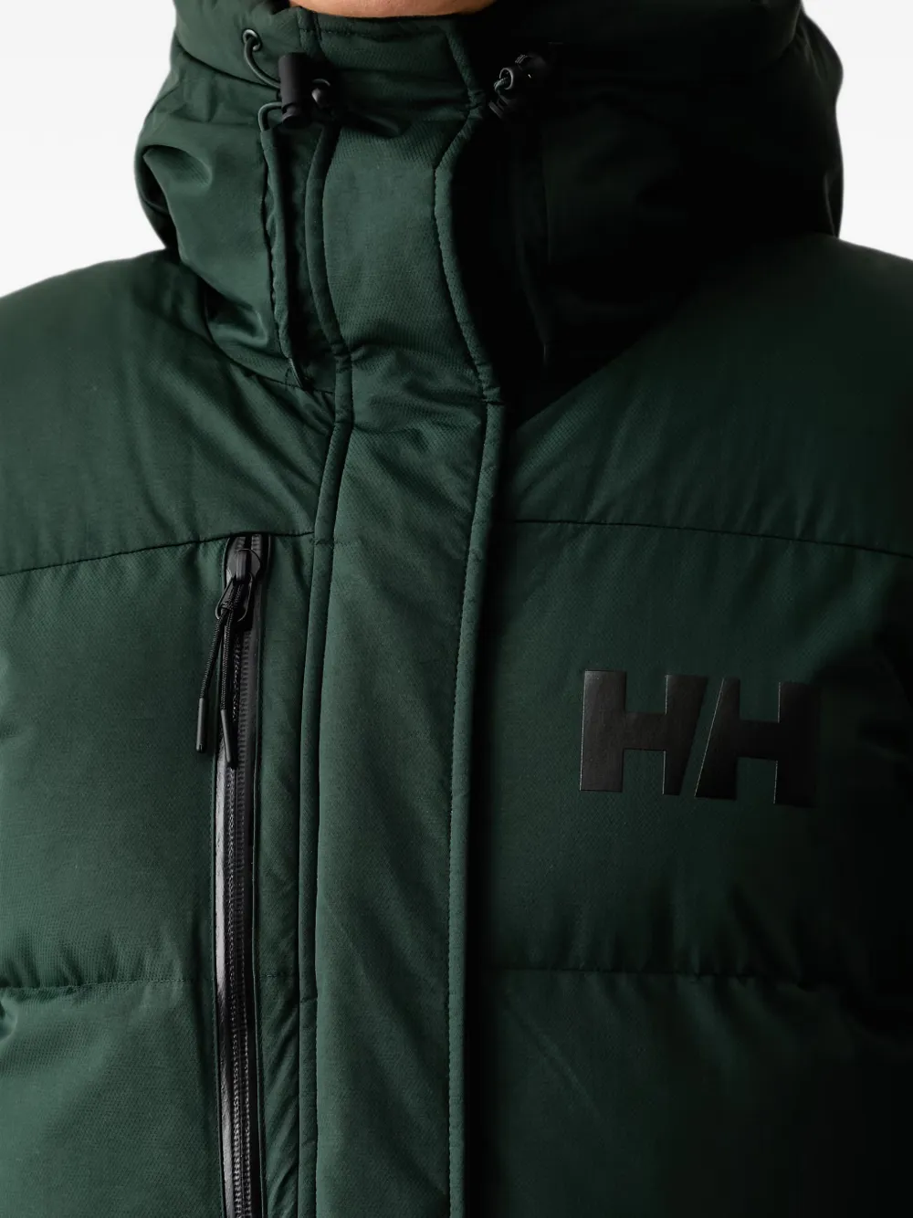 Helly Hansen Adore hooded logo-print coat Groen