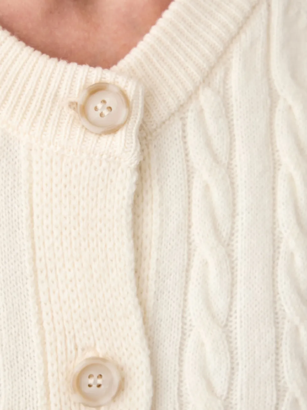 Marc O'Polo Grofgebreid vest Wit