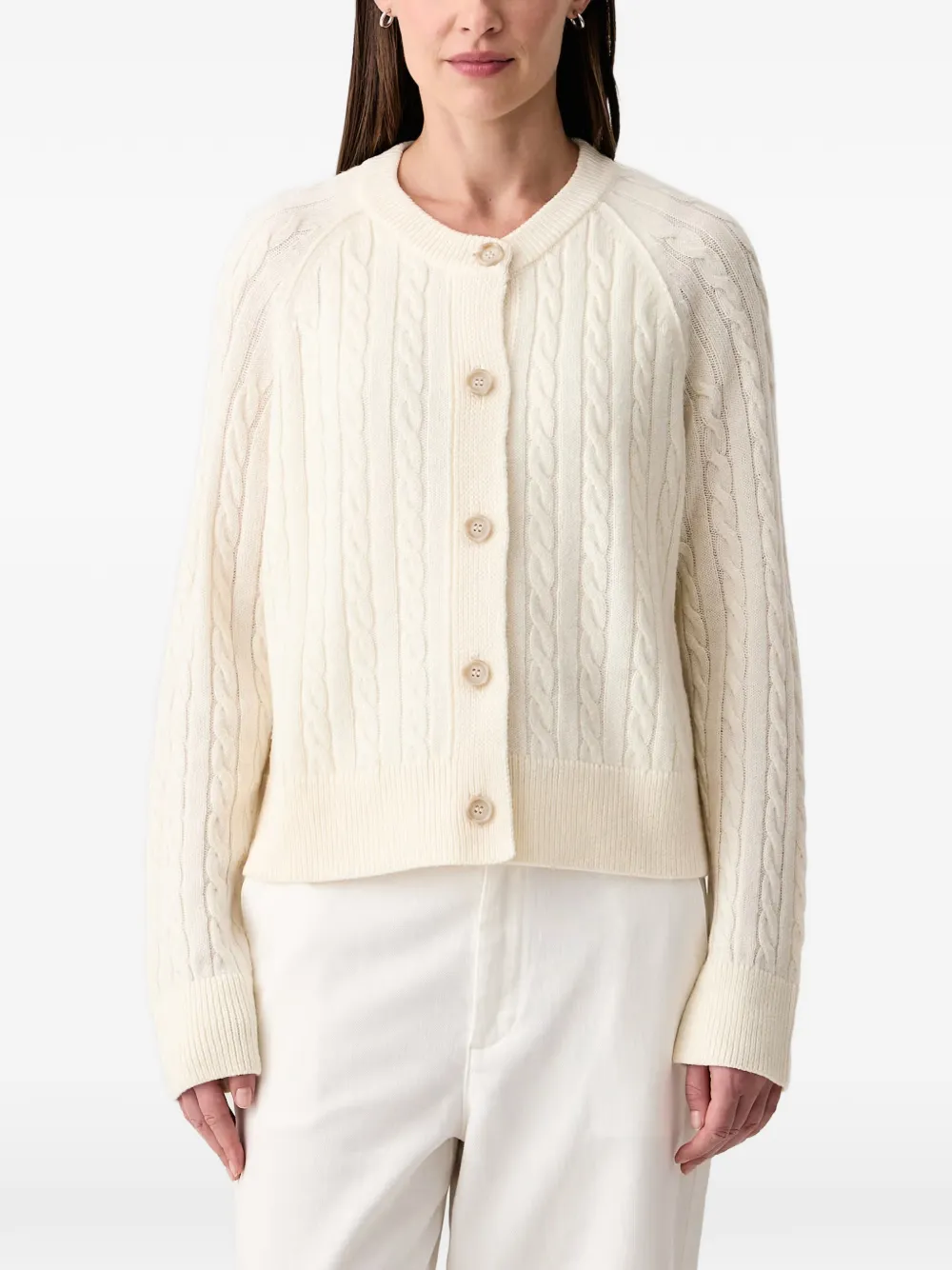 Marc O'Polo Grofgebreid vest Wit