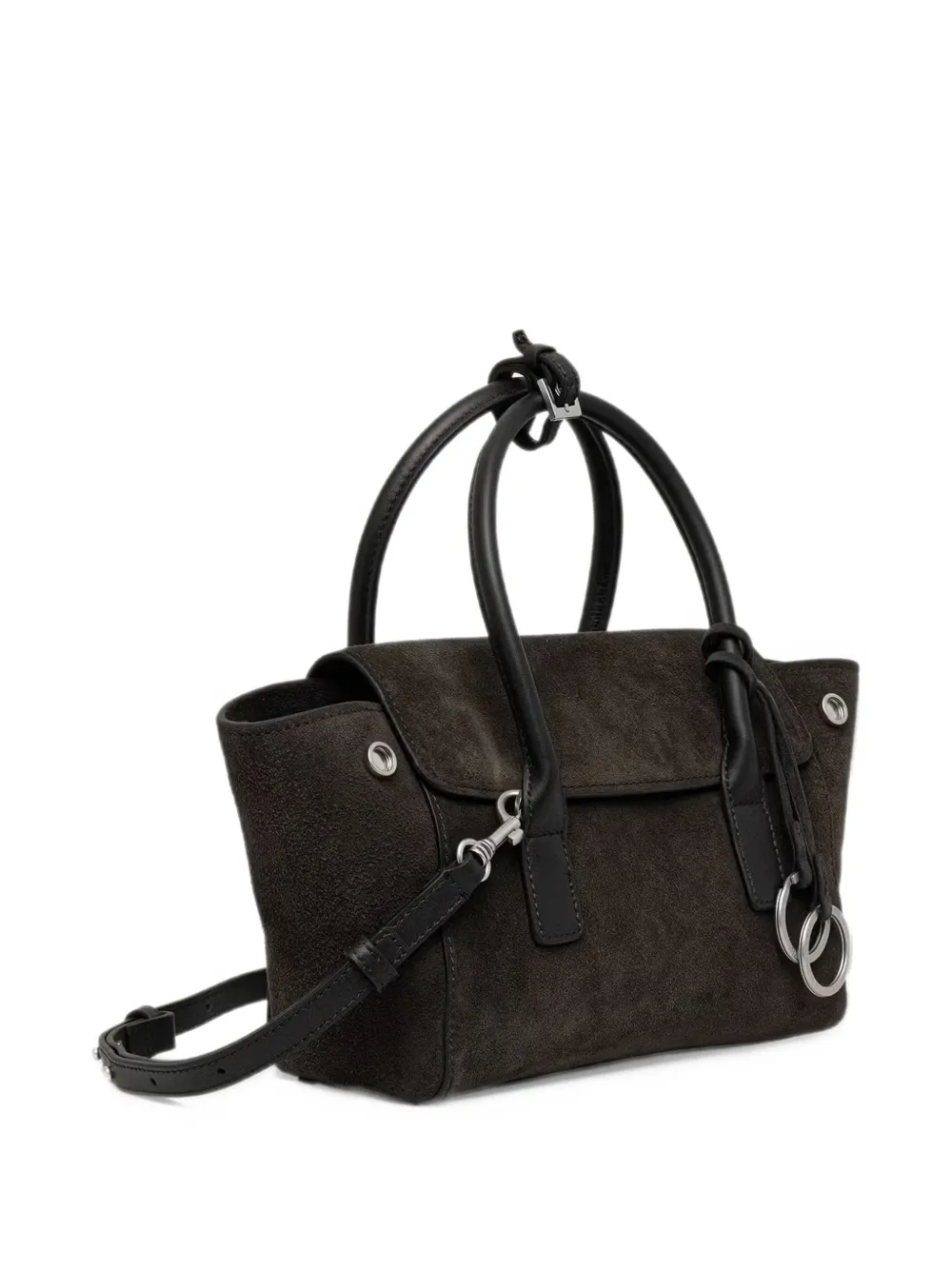 Marc O'Polo small Gitty suede-finish tote bag Bruin