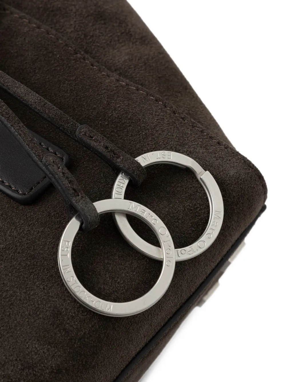 Marc O'Polo small Gitty suede-finish tote bag Bruin