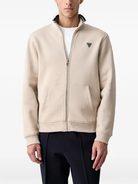 GUESS USA logo-patch zip-up sweatshirt