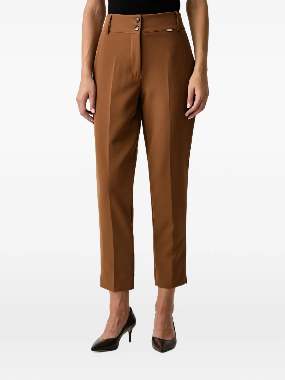FRACOMINA button-fastening tailored trousers - Marron