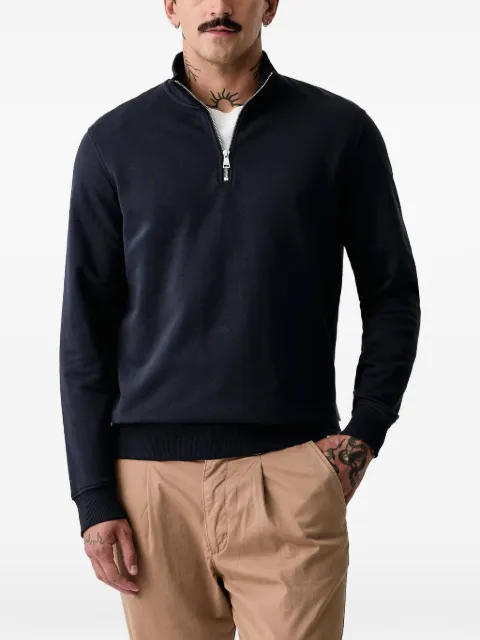Marc O'Polo quarter-zip ribbed-trim cotton sweatshirt