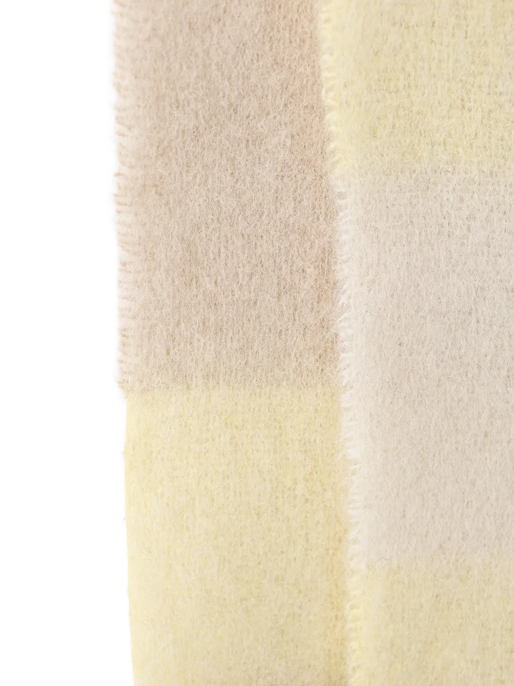 Marc O'Polo check brushed scarf Geel