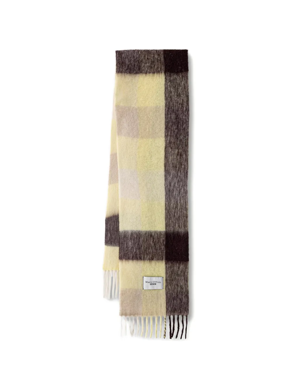 Marc O'Polo check brushed scarf - Giallo