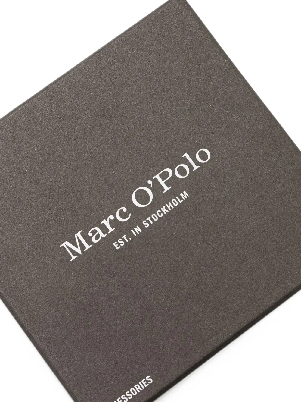 Marc O'Polo Luan leren riem met textuur Zwart