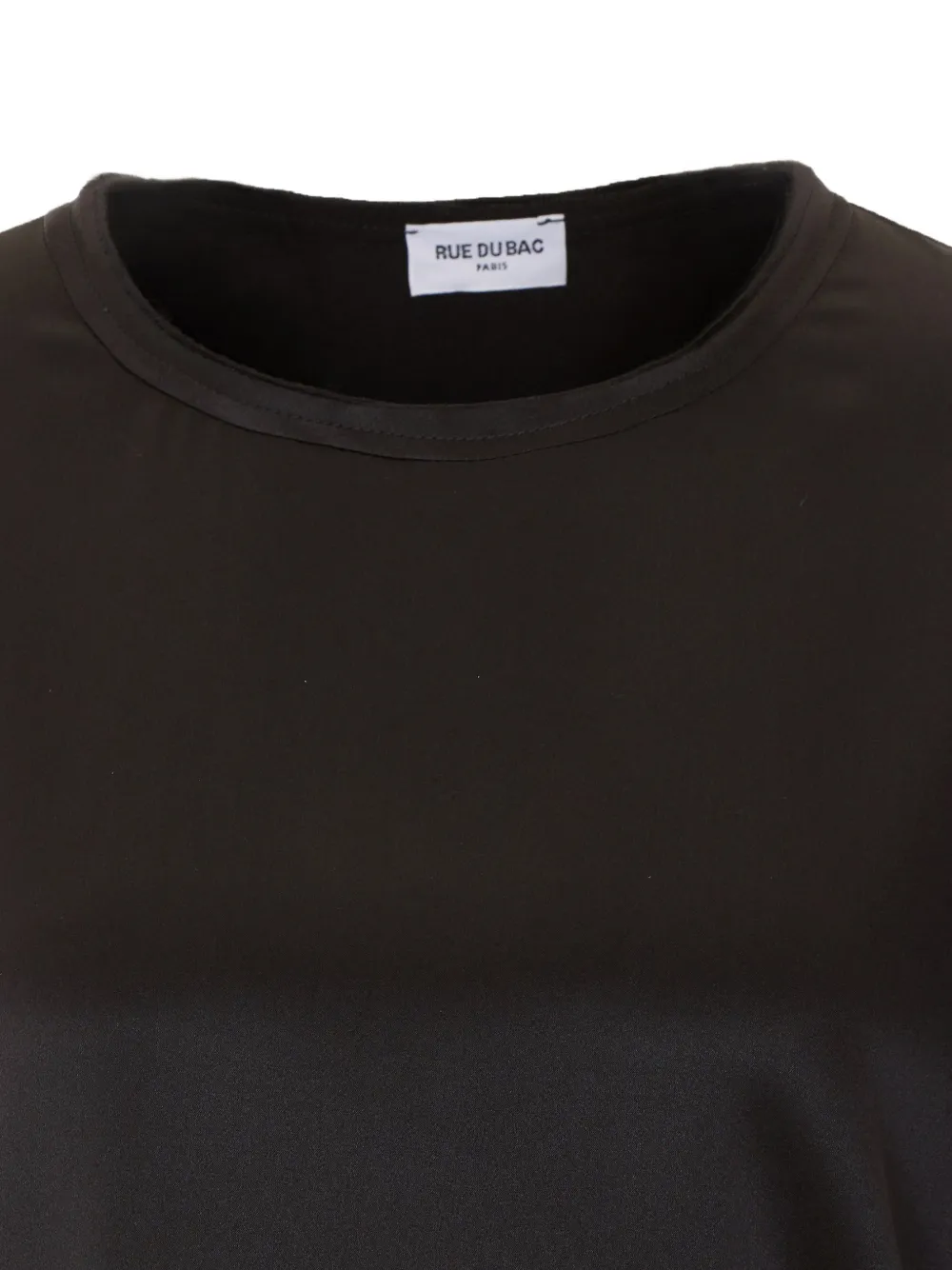 Rue du Bac crew-neck long-sleeve blouse Zwart