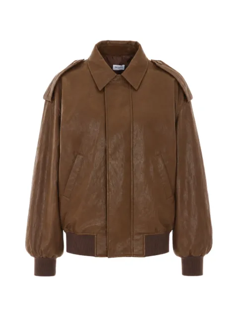 Rue du Bac zip-up shoulder-tab bomber jacket