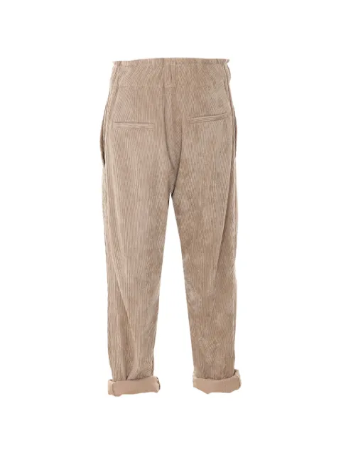 Rue du Bac corduroy-effect straight-leg trousers