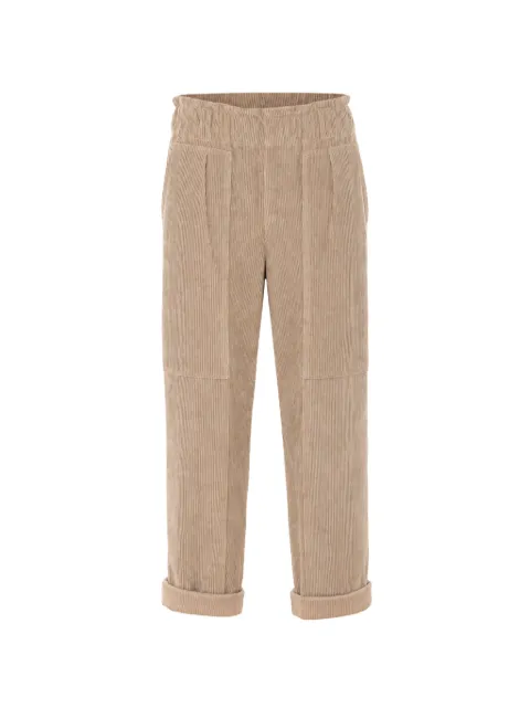 Rue du Bac corduroy-effect straight-leg trousers