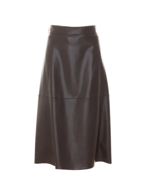 Rue du Bac faux-leather midi skirt